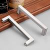 imageProbrico 10 Pack Flat Black Modern Cabinet Handles 5 Inch128mm Hole Center Stainless Steel Drawer Dresser Pulls Square Kitchen Cabinet HardwareBrushed Nickel