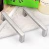 imageProbrico 10 Pack Flat Black Modern Cabinet Handles 5 Inch128mm Hole Center Stainless Steel Drawer Dresser Pulls Square Kitchen Cabinet HardwareBrushed Nickel