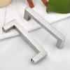 imageProbrico 10 Pack Flat Black Modern Cabinet Handles 5 Inch128mm Hole Center Stainless Steel Drawer Dresser Pulls Square Kitchen Cabinet HardwareBrushed Nickel