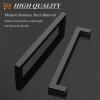 imageProbrico 10 Pack Flat Black Square Cabinet Handles Stainless Steel 5 Inch128mm Hole Center Drawer Pulls Modern Kitchen Cabinet Hardware1