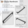 imageProbrico 10 Pack Flat Black Square Cabinet Handles Stainless Steel 5 Inch128mm Hole Center Drawer Pulls Modern Kitchen Cabinet Hardware1