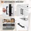 imageProbrico 10 Pack Flat Black Square Cabinet Handles Stainless Steel 5 Inch128mm Hole Center Drawer Pulls Modern Kitchen Cabinet Hardware1