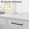 imageProbrico 10 Pack Flat Black Square Cabinet Handles Stainless Steel 5 Inch128mm Hole Center Drawer Pulls Modern Kitchen Cabinet Hardware1