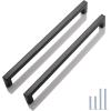 imageProbrico 10 Pack Flat Black Square Cabinet Handles Stainless Steel 5 Inch128mm Hole Center Drawer Pulls Modern Kitchen Cabinet Hardware10