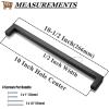 imageProbrico 10 Pack Flat Black Square Cabinet Handles Stainless Steel 5 Inch128mm Hole Center Drawer Pulls Modern Kitchen Cabinet Hardware10