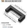 imageProbrico 10 Pack Flat Black Square Cabinet Handles Stainless Steel 5 Inch128mm Hole Center Drawer Pulls Modern Kitchen Cabinet Hardware10