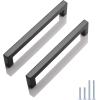 imageProbrico 10 Pack Flat Black Square Cabinet Handles Stainless Steel 5 Inch128mm Hole Center Drawer Pulls Modern Kitchen Cabinet Hardware10