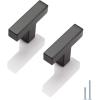 imageProbrico 10 Pack Flat Black Square Cabinet Handles Stainless Steel 5 Inch128mm Hole Center Drawer Pulls Modern Kitchen Cabinet Hardware10