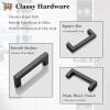 imageProbrico 10 Pack Flat Black Square Cabinet Handles Stainless Steel 5 Inch128mm Hole Center Drawer Pulls Modern Kitchen Cabinet Hardware12