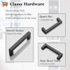 imageProbrico 10 Pack Flat Black Square Cabinet Handles Stainless Steel 5 Inch128mm Hole Center Drawer Pulls Modern Kitchen Cabinet Hardware12