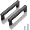 imageProbrico 10 Pack Flat Black Square Cabinet Handles Stainless Steel 5 Inch128mm Hole Center Drawer Pulls Modern Kitchen Cabinet Hardware12
