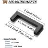 imageProbrico 10 Pack Flat Black Square Cabinet Handles Stainless Steel 5 Inch128mm Hole Center Drawer Pulls Modern Kitchen Cabinet Hardware15