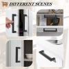 imageProbrico 10 Pack Flat Black Square Cabinet Handles Stainless Steel 5 Inch128mm Hole Center Drawer Pulls Modern Kitchen Cabinet Hardware15