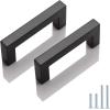 imageProbrico 10 Pack Flat Black Square Cabinet Handles Stainless Steel 5 Inch128mm Hole Center Drawer Pulls Modern Kitchen Cabinet Hardware15