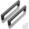 imageProbrico 10 Pack Flat Black Square Cabinet Handles Stainless Steel 5 Inch128mm Hole Center Drawer Pulls Modern Kitchen Cabinet Hardware15