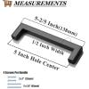 imageProbrico 10 Pack Flat Black Square Cabinet Handles Stainless Steel 5 Inch128mm Hole Center Drawer Pulls Modern Kitchen Cabinet Hardware15