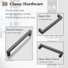 imageProbrico 10 Pack Flat Black Square Cabinet Handles Stainless Steel 5 Inch128mm Hole Center Drawer Pulls Modern Kitchen Cabinet Hardware6