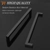 imageProbrico 10 Pack Flat Black Square Cabinet Handles Stainless Steel 5 Inch128mm Hole Center Drawer Pulls Modern Kitchen Cabinet Hardware6