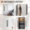 imageProbrico 10 Pack Flat Black Square Cabinet Handles Stainless Steel 5 Inch128mm Hole Center Drawer Pulls Modern Kitchen Cabinet Hardware6