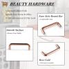 imageProbrico 10 Pack Modern Euro Style Cabinet Pulls Rose Gold Kitchen Cabinet Hardware 334 Inch96mm Hole Center Drawer Handles Plastic Dresser Pulls