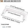 imageProbrico 10 Pack Modern Plastic Kitchen Cabinet Dresser Door Handles and Pulls White Color 96mm 334quot Hole Centers