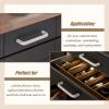 imageProbrico 10 Pack Modern Plastic Kitchen Cabinet Dresser Door Handles and Pulls White Color 96mm 334quot Hole Centers