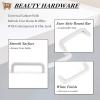 imageProbrico 10 Pack Modern Plastic Kitchen Cabinet Dresser Door Handles and Pulls White Color 96mm 334quot Hole Centers