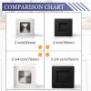 imageProbrico 2 Pack Black Flush Handles Square Sliding Door Pulls Stainless Steel Recessed Sliding Door Handles 234 Inch Recessed Finger Handles Flush Door Pulls