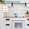 imageProbrico 2 Pack Black Rectangular Recessed Flush Handles Sliding Door Pulls Stainless Steel Closet Door Finger Pulls 6 Inch150mm Length Flush Pull Handles