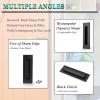 imageProbrico 2 Pack Black Rectangular Recessed Flush Handles Sliding Door Pulls Stainless Steel Closet Door Finger Pulls 6 Inch150mm Length Flush Pull Handles