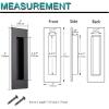 imageProbrico 2 Pack Black Rectangular Recessed Flush Handles Sliding Door Pulls Stainless Steel Closet Door Finger Pulls 6 Inch150mm Length Flush Pull Handles
