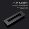 imageProbrico 2 Pack Black Rectangular Recessed Flush Handles Sliding Door Pulls Stainless Steel Closet Door Finger Pulls 6 Inch150mm Length Flush Pull Handles