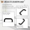 imageProbrico 5 Pack Black Cabinet Pulls 3 Inch76mm Hole Center Drawer Dresser Handles Plastic Drawer Pulls 2 Hole Drawer pulls Modern Euro Kitchen Cabinet Hardware