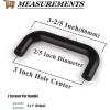 imageProbrico 5 Pack Black Cabinet Pulls 3 Inch76mm Hole Center Drawer Dresser Handles Plastic Drawer Pulls 2 Hole Drawer pulls Modern Euro Kitchen Cabinet Hardware