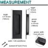 imageProbrico 5 Pack Black Recessed Flush Pulls Rectangular Recessed Sliding Finger Pulls Stainless Steel Sliding Door Handles 472quot Length Recessed Flush Handles Recessed Door Pull Handles
