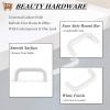 imageProbrico 5 Pack White Cabinet Pulls 3 Inch76mm Hole Center Drawer Handles Plastic Kitchen Cabinet Hardware Modern Euro Cupboard Drawer Pulls