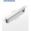 imageProbrico Kitchen Cabinet Drawer Handles Stainless Steel 735 Inch Hole Spacing Brushed Nickel Pulls 8 Inch Total Length 10 PackBrushed Nickel
