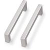imageProbrico Kitchen Cabinet Drawer Handles Stainless Steel 735 Inch Hole Spacing Brushed Nickel Pulls 8 Inch Total Length 10 PackBrushed Nickel
