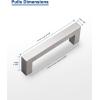 imageProbrico Kitchen Cabinet Drawer Handles Stainless Steel 735 Inch Hole Spacing Brushed Nickel Pulls 8 Inch Total Length 10 PackBrushed Nickel