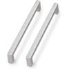 imageProbrico Kitchen Cabinet Drawer Handles Stainless Steel 735 Inch Hole Spacing Brushed Nickel Pulls 8 Inch Total Length 10 PackBrushed Nickel