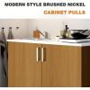 imageProbrico Stainless Steel Kitchen Cabinet Square Handles Brushed Nickel 5 in Holes Centers 55 in Total Length 10 PackBrushed Nickel