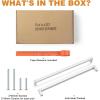 imageProbrico Stainless Steel Kitchen Cabinet Square Handles Brushed Nickel 5 in Holes Centers 55 in Total Length 10 PackBrushed Nickel