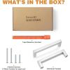 imageProbrico Stainless Steel Kitchen Cabinet Square Handles Brushed Nickel 5 in Holes Centers 55 in Total Length 10 PackBrushed Nickel