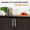 imageProbrico Stainless Steel Kitchen Cabinet Square Handles Brushed Nickel 5 in Holes Centers 55 in Total Length 10 PackBrushed Nickel