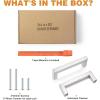 imageProbrico Stainless Steel Kitchen Cabinet Square Handles Brushed Nickel 5 in Holes Centers 55 in Total Length 10 PackBrushed Nickel
