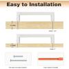 imageProbrico Stainless Steel Kitchen Cabinet Square Handles Brushed Nickel 5 in Holes Centers 55 in Total Length 10 PackBrushed Nickel
