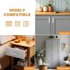 imageProbrico Stainless Steel Kitchen Cabinet Square Handles Brushed Nickel 5 in Holes Centers 55 in Total Length 10 PackBrushed Nickel
