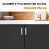 imageProbrico Stainless Steel Kitchen Cabinet Square Handles Brushed Nickel 5 in Holes Centers 55 in Total Length 10 PackBrushed Nickel