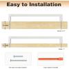 imageProbrico Stainless Steel Kitchen Cabinet Square Handles Brushed Nickel 5 in Holes Centers 55 in Total Length 10 PackBrushed Nickel