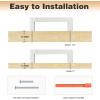 imageProbrico Stainless Steel Kitchen Cabinet Square Handles Brushed Nickel 5 in Holes Centers 55 in Total Length 10 PackBrushed Nickel